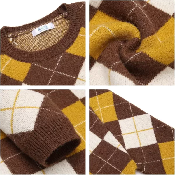 Arshiner Kids Boys Pullover Crewneck Sweater Long Sleeve Knit Stripe Casual Sweater for 5-13Years