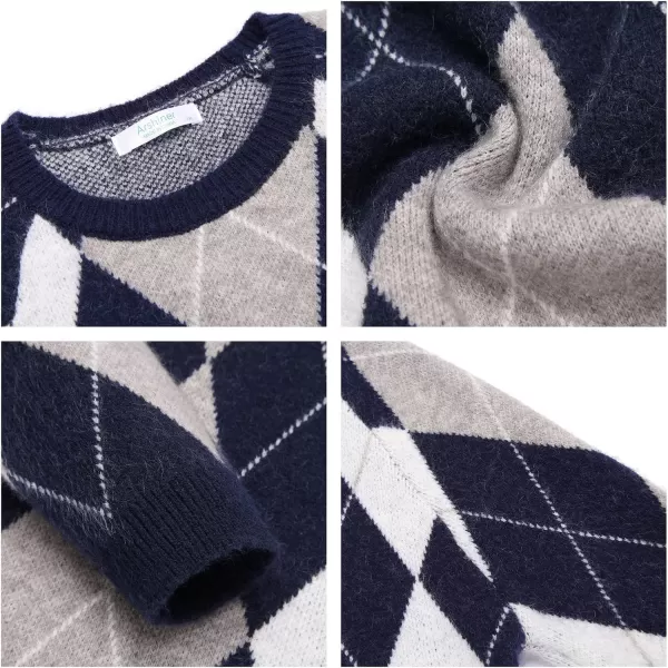 Arshiner Kids Boys Pullover Crewneck Sweater Long Sleeve Knit Stripe Casual Sweater for 5-13Years