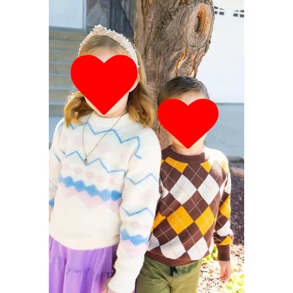 Arshiner Kids Boys Pullover Crewneck Sweater Long Sleeve Knit Stripe Casual Sweater for 5-13Years