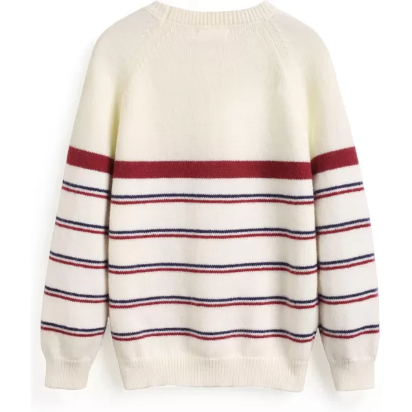 Arshiner Kids Boys Pullover Crewneck Sweater Long Sleeve Knit Stripe Casual Sweater for 5-13Years