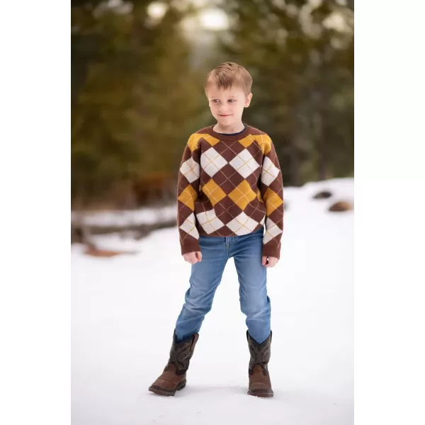 Arshiner Kids Boys Pullover Crewneck Sweater Long Sleeve Knit Stripe Casual Sweater for 5-13Years