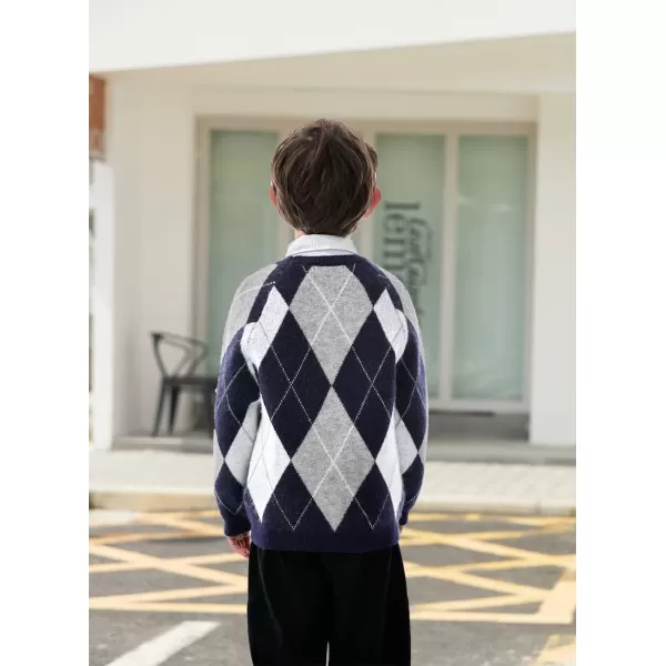 Arshiner Kids Boys Pullover Crewneck Sweater Long Sleeve Knit Stripe Casual Sweater for 5-13Years