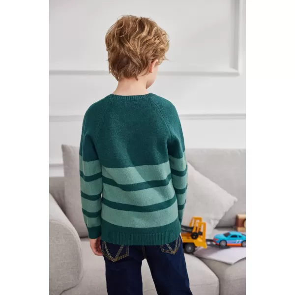 Arshiner Kids Boys Pullover Crewneck Sweater Long Sleeve Knit Stripe Casual Sweater for 5-13Years