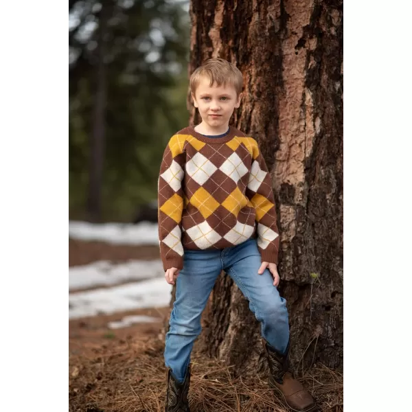 Arshiner Kids Boys Pullover Crewneck Sweater Long Sleeve Knit Stripe Casual Sweater for 5-13Years