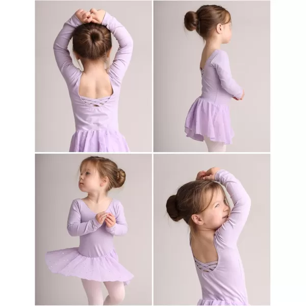 Arshiner Kids Girls Classic Long Sleeve Leotard Dance Ballet Dress