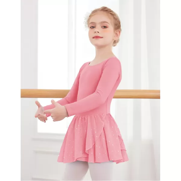 Arshiner Kids Girls Classic Long Sleeve Leotard Dance Ballet Dress