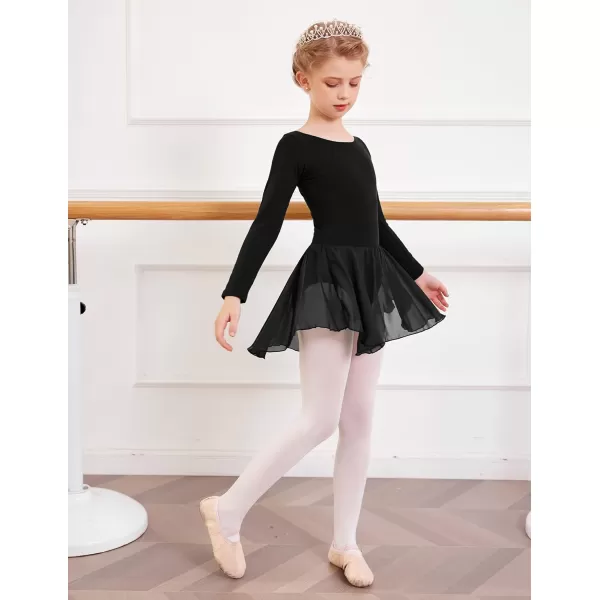 Arshiner Kids Girls Classic Long Sleeve Leotard Dance Ballet Dress