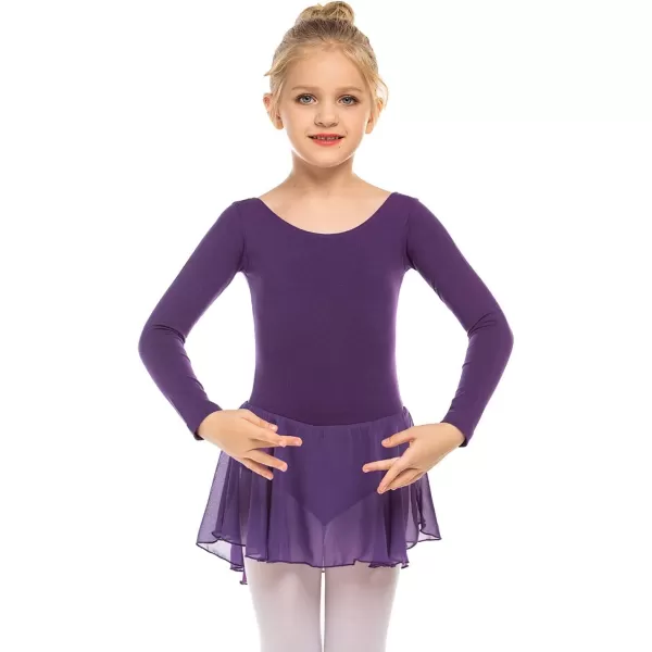 Arshiner Kids Girls Classic Long Sleeve Leotard Dance Ballet Dress