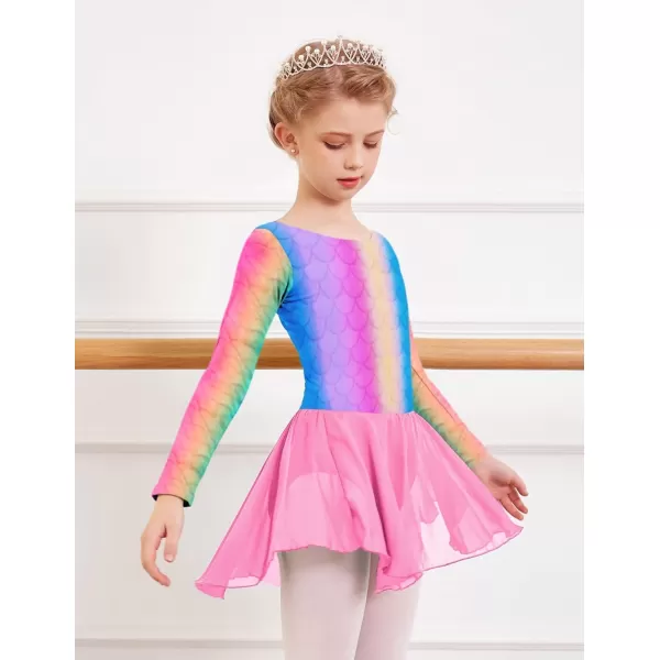 Arshiner Kids Girls Classic Long Sleeve Leotard Dance Ballet Dress