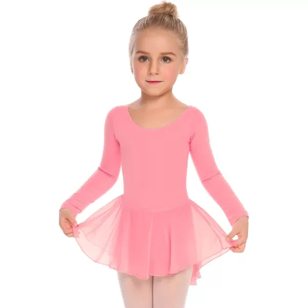 Arshiner Kids Girls Classic Long Sleeve Leotard Dance Ballet Dress