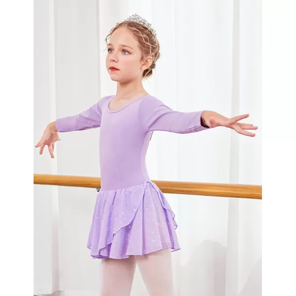 Arshiner Kids Girls Classic Long Sleeve Leotard Dance Ballet Dress