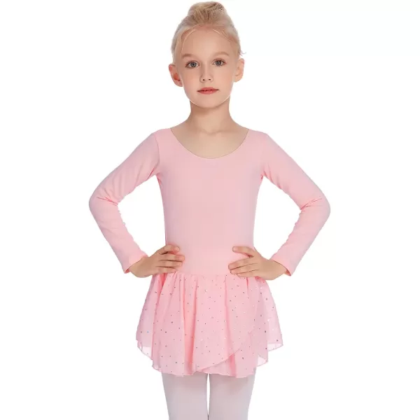 Arshiner Kids Girls Classic Long Sleeve Leotard Dance Ballet Dress