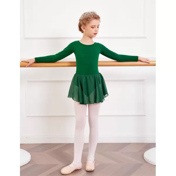 Arshiner Kids Girls Classic Long Sleeve Leotard Dance Ballet Dress