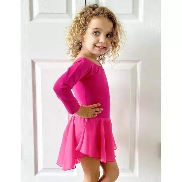 Arshiner Kids Girls Classic Long Sleeve Leotard Dance Ballet Dress