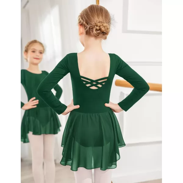 Arshiner Kids Girls Classic Long Sleeve Leotard Dance Ballet Dress