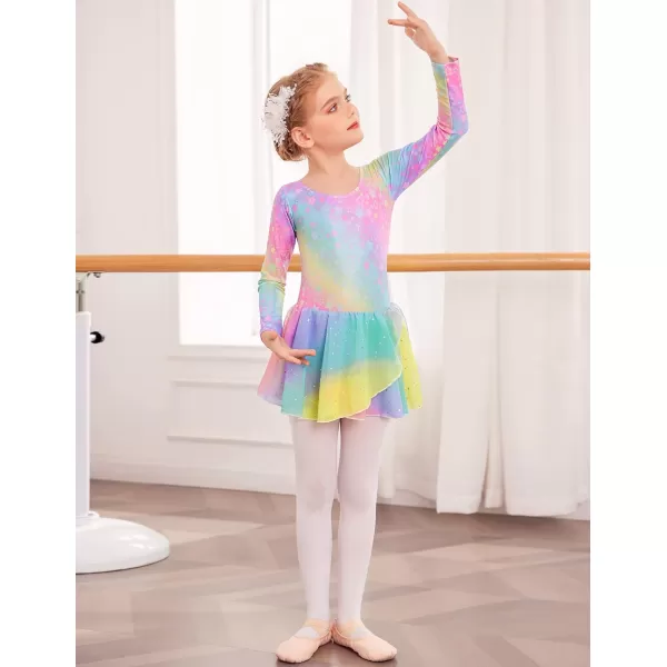 Arshiner Kids Girls Classic Long Sleeve Leotard Dance Ballet Dress