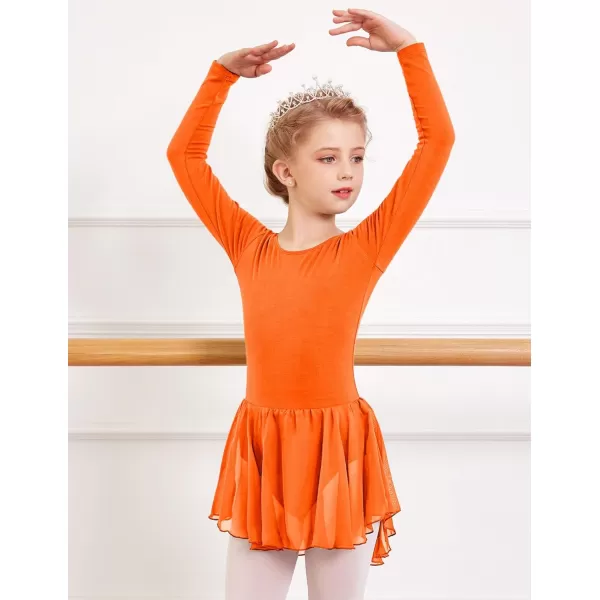 Arshiner Kids Girls Classic Long Sleeve Leotard Dance Ballet Dress