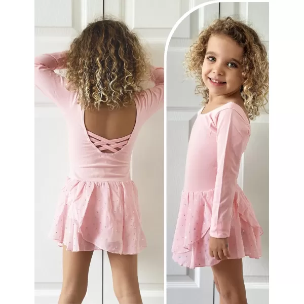 Arshiner Kids Girls Classic Long Sleeve Leotard Dance Ballet Dress