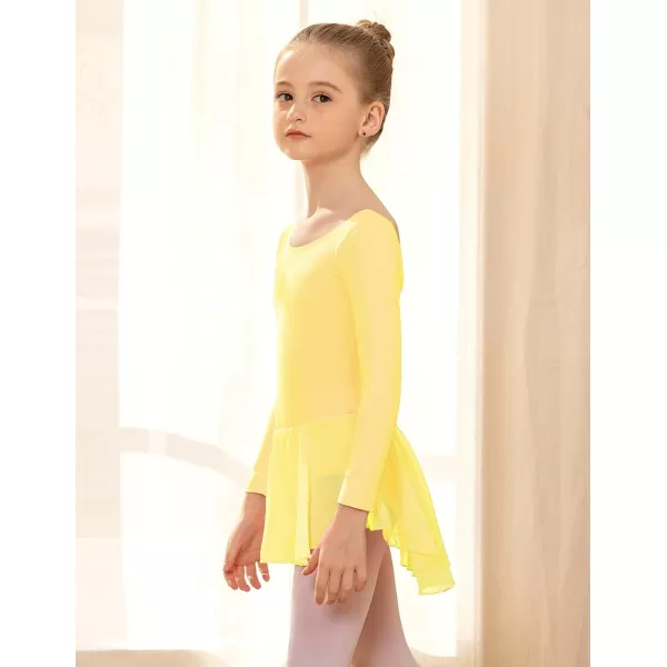 Arshiner Kids Girls Classic Long Sleeve Leotard Dance Ballet Dress