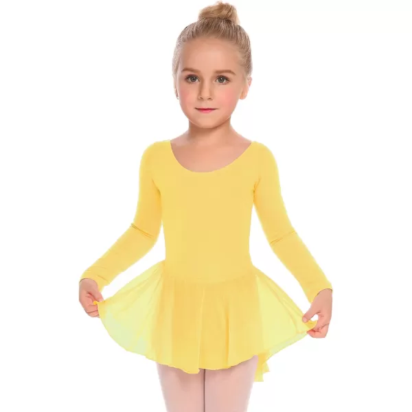 Arshiner Kids Girls Classic Long Sleeve Leotard Dance Ballet Dress