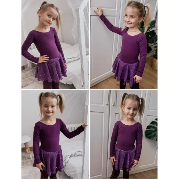 Arshiner Kids Girls Classic Long Sleeve Leotard Dance Ballet Dress