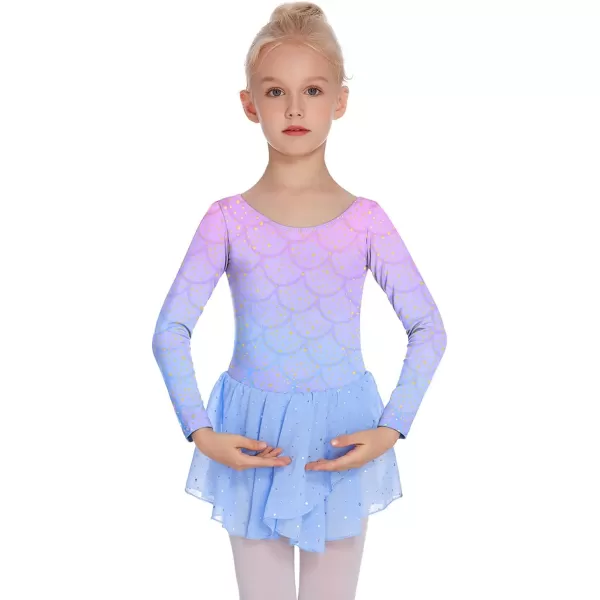 Arshiner Kids Girls Classic Long Sleeve Leotard Dance Ballet Dress