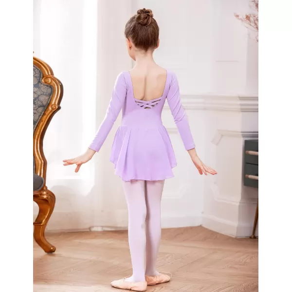 Arshiner Kids Girls Classic Long Sleeve Leotard Dance Ballet Dress