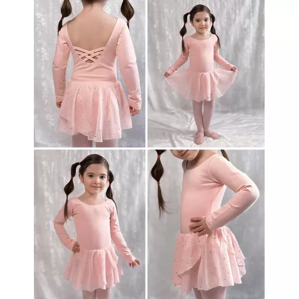 Arshiner Kids Girls Classic Long Sleeve Leotard Dance Ballet Dress