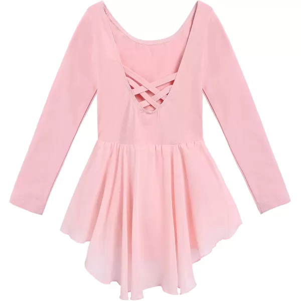 Arshiner Kids Girls Classic Long Sleeve Leotard Dance Ballet Dress