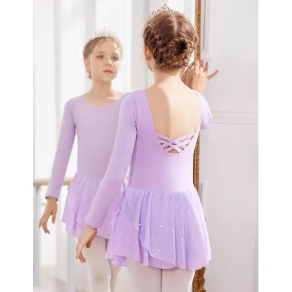 Arshiner Kids Girls Classic Long Sleeve Leotard Dance Ballet Dress