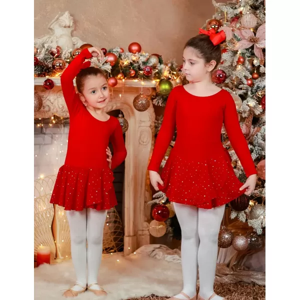 Arshiner Kids Girls Classic Long Sleeve Leotard Dance Ballet Dress
