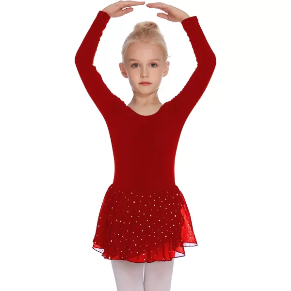 Arshiner Kids Girls Classic Long Sleeve Leotard Dance Ballet Dress