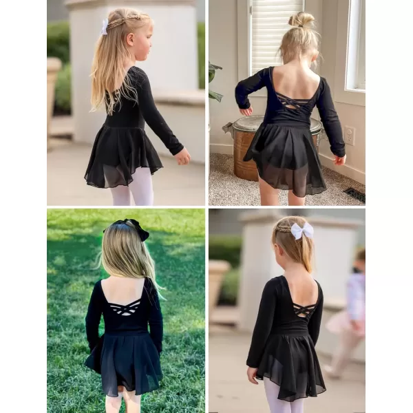 Arshiner Kids Girls Classic Long Sleeve Leotard Dance Ballet Dress