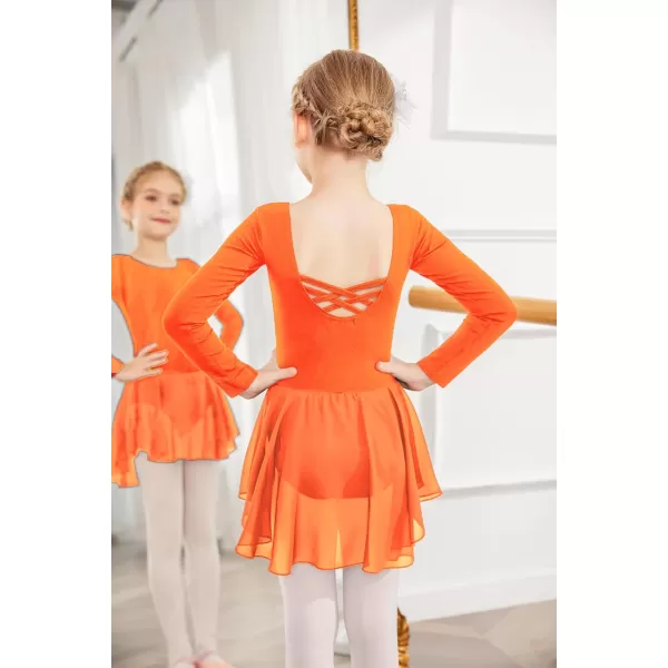 Arshiner Kids Girls Classic Long Sleeve Leotard Dance Ballet Dress