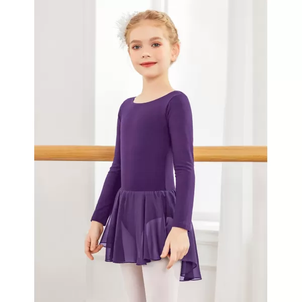 Arshiner Kids Girls Classic Long Sleeve Leotard Dance Ballet Dress