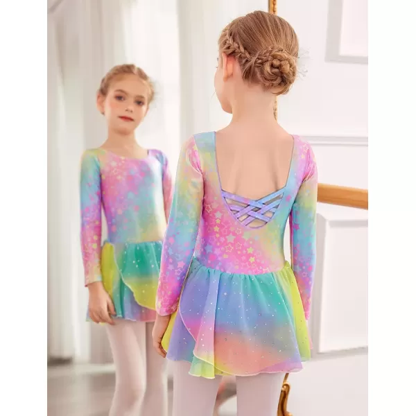 Arshiner Kids Girls Classic Long Sleeve Leotard Dance Ballet Dress