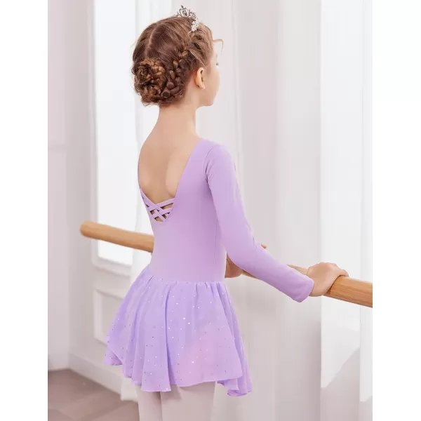 Arshiner Kids Girls Classic Long Sleeve Leotard Dance Ballet Dress