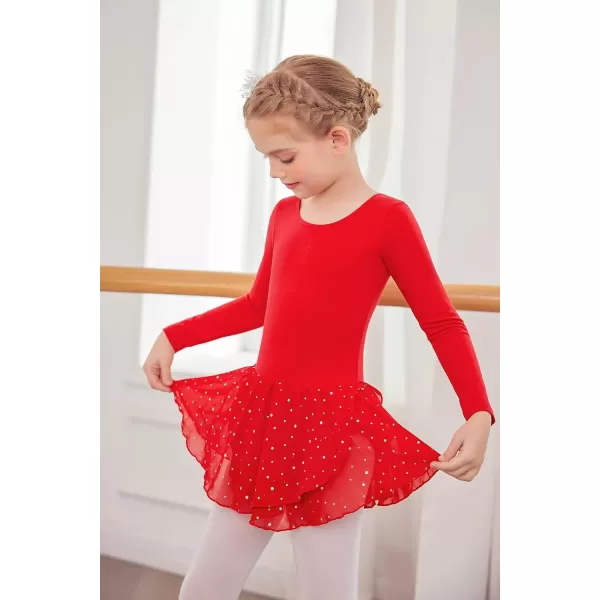 Arshiner Kids Girls Classic Long Sleeve Leotard Dance Ballet Dress