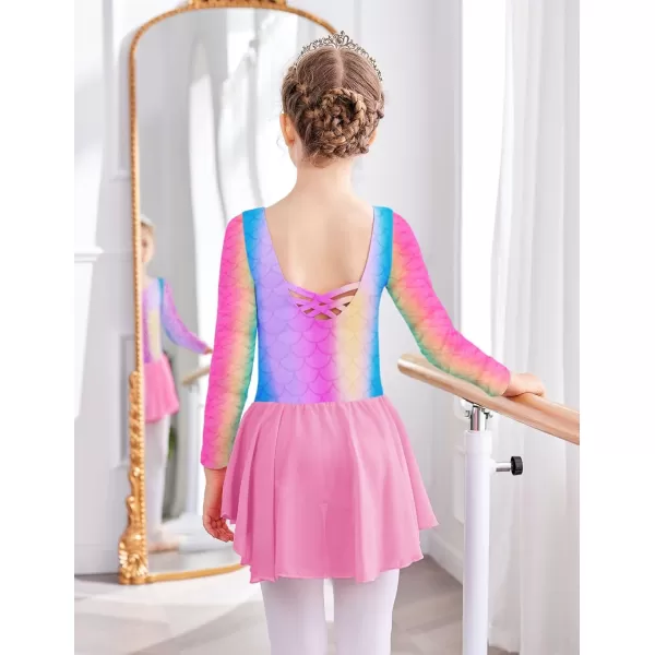 Arshiner Kids Girls Classic Long Sleeve Leotard Dance Ballet Dress