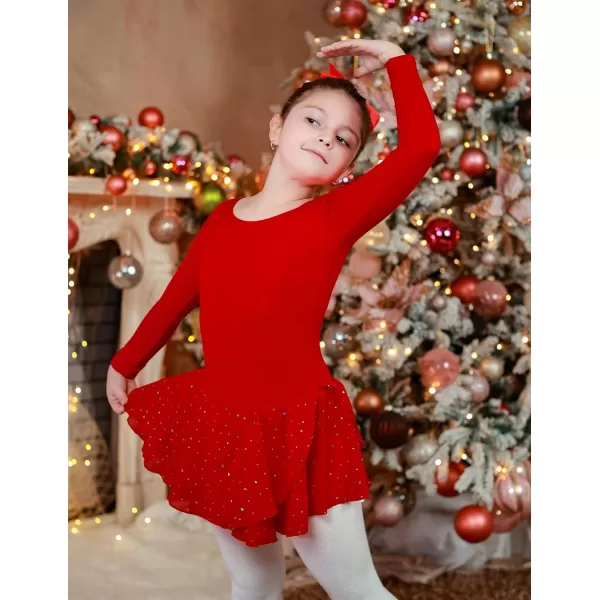 Arshiner Kids Girls Classic Long Sleeve Leotard Dance Ballet Dress