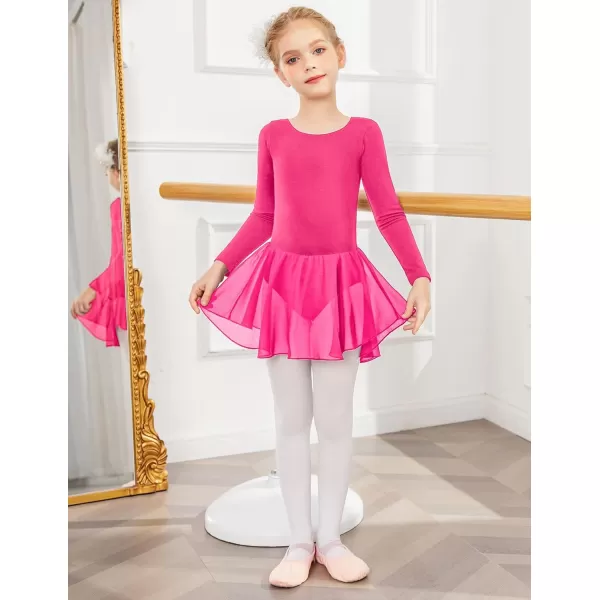 Arshiner Kids Girls Classic Long Sleeve Leotard Dance Ballet Dress