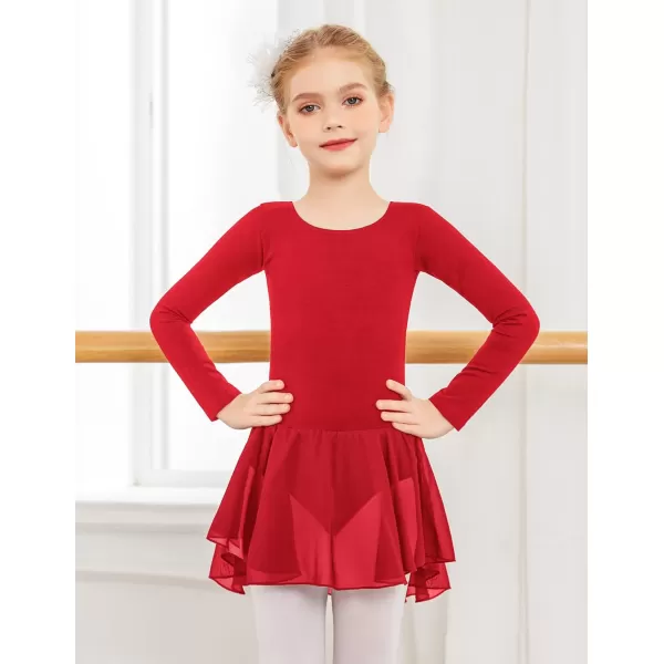 Arshiner Kids Girls Classic Long Sleeve Leotard Dance Ballet Dress