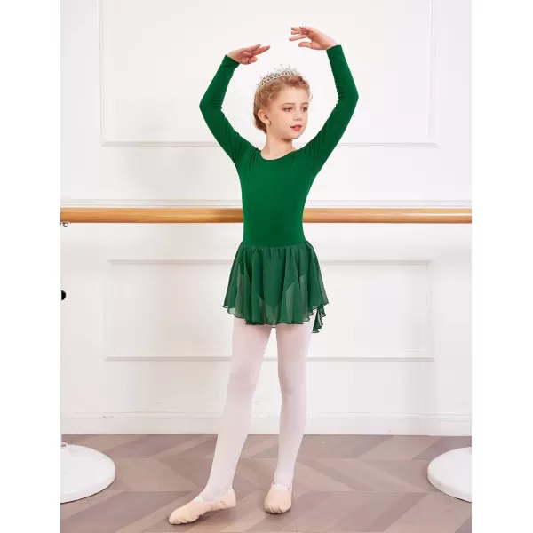 Arshiner Kids Girls Classic Long Sleeve Leotard Dance Ballet Dress
