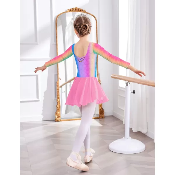 Arshiner Kids Girls Classic Long Sleeve Leotard Dance Ballet Dress