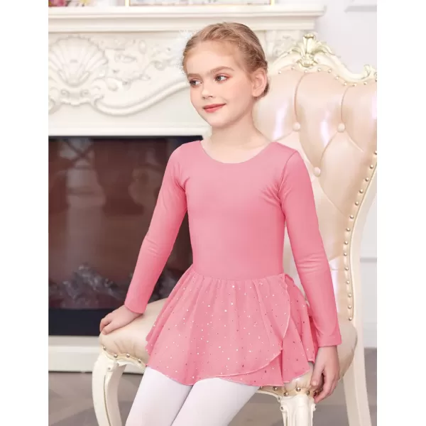 Arshiner Kids Girls Classic Long Sleeve Leotard Dance Ballet Dress
