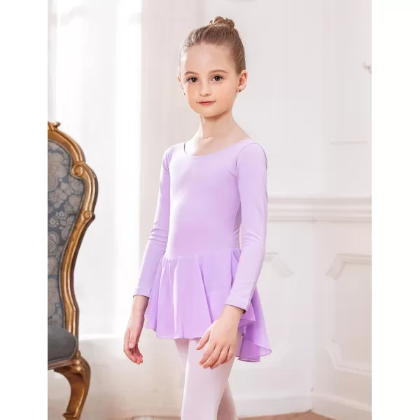 Arshiner Kids Girls Classic Long Sleeve Leotard Dance Ballet Dress