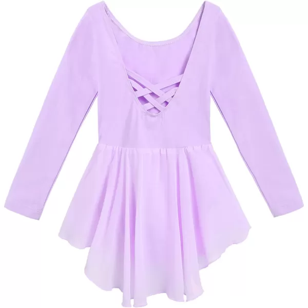 Arshiner Kids Girls Classic Long Sleeve Leotard Dance Ballet Dress
