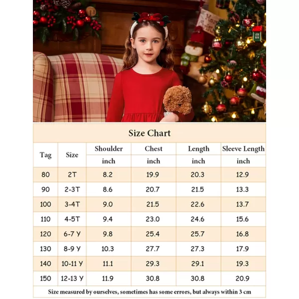 Arshiner Little Girls Dress Long Sleeve Solid Color Casual Skater Pocket Dress