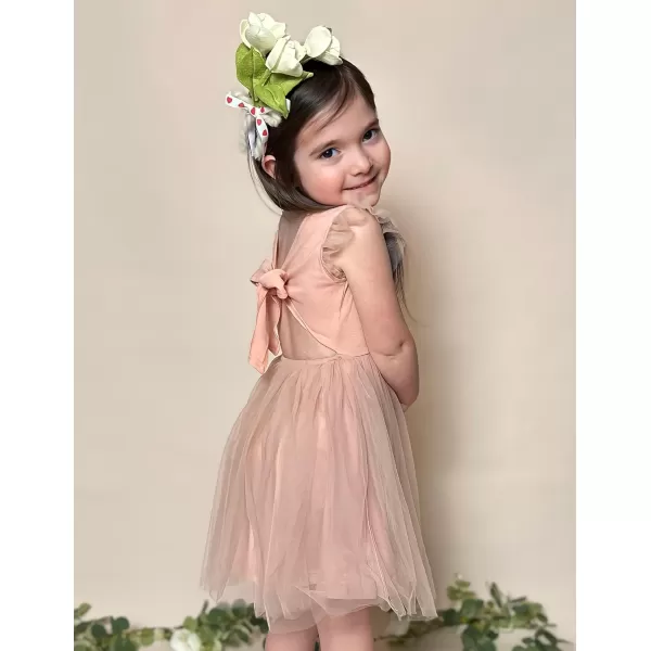 Arshiner Toddler Tutu Dress Little Girls Summer Tulle Backless Party Birthday Cotton Dresses 2-6Y