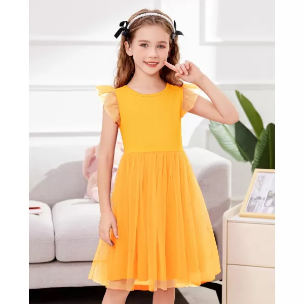 Arshiner Toddler Tutu Dress Little Girls Summer Tulle Backless Party Birthday Cotton Dresses 2-6Y
